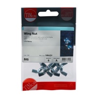 Wing Nuts - Zinc M6